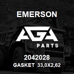 2042028 Emerson Gasket 33,0X2,62 | AGA Parts