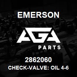 2862060 Emerson Check-Valve: Oil 4-6-8 | AGA Parts