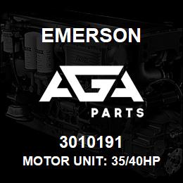 3010191 Emerson Motor unit: 35/40HP EWK | AGA Parts