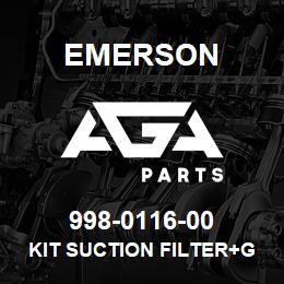 998-0116-00 Emerson Kit Suction Filter+Gasket | AGA Parts
