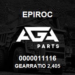 0000011116 Epiroc GEARRATIO 2,405 | AGA Parts