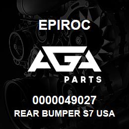 0000049027 Epiroc REAR BUMPER S7 USA | AGA Parts