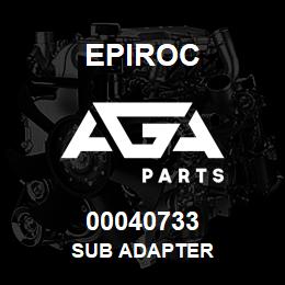 00040733 Epiroc SUB ADAPTER | AGA Parts