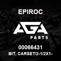 00066431 Epiroc BIT, CARSET/2-1/2X1-1/4RT | AGA Parts