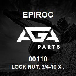 00110 Epiroc LOCK NUT, 3/4-10 X .750 | AGA Parts