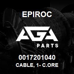 0017201040 Epiroc CABLE, 1- C.ORE | AGA Parts