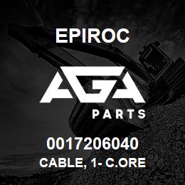 0017206040 Epiroc CABLE, 1- C.ORE | AGA Parts