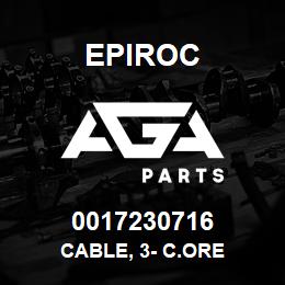 0017230716 Epiroc CABLE, 3- C.ORE | AGA Parts