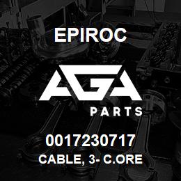 0017230717 Epiroc CABLE, 3- C.ORE | AGA Parts