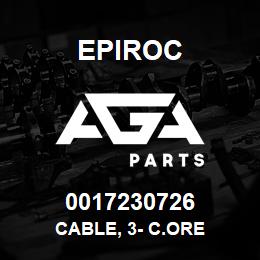 0017230726 Epiroc CABLE, 3- C.ORE | AGA Parts