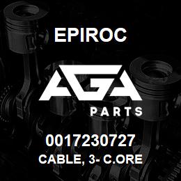 0017230727 Epiroc CABLE, 3- C.ORE | AGA Parts