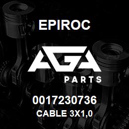 0017230736 Epiroc CABLE 3X1,0 | AGA Parts