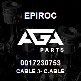 0017230753 Epiroc CABLE 3- C.ABLE | AGA Parts