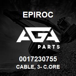 0017230755 Epiroc CABLE, 3- C.ORE | AGA Parts