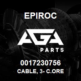 0017230756 Epiroc CABLE, 3- C.ORE | AGA Parts