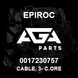 0017230757 Epiroc CABLE, 3- C.ORE | AGA Parts