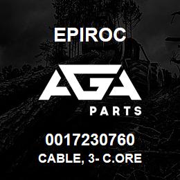 0017230760 Epiroc CABLE, 3- C.ORE | AGA Parts