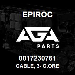 0017230761 Epiroc CABLE, 3- C.ORE | AGA Parts