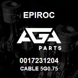 0017231204 Epiroc CABLE 5G0.75 | AGA Parts