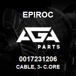 0017231206 Epiroc CABLE, 3- C.ORE | AGA Parts