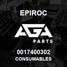 0017400302 Epiroc CONSUMABLES | AGA Parts