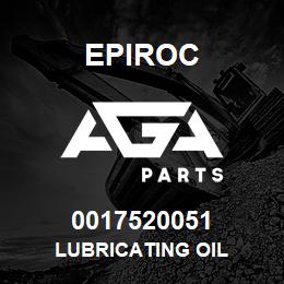 0017520051 Epiroc LUBRICATING OIL | AGA Parts