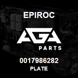 0017986282 Epiroc PLATE | AGA Parts