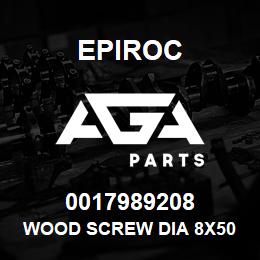 0017989208 Epiroc WOOD SCREW DIA 8X50 | AGA Parts