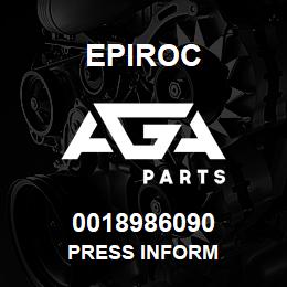 0018986090 Epiroc PRESS INFORM | AGA Parts