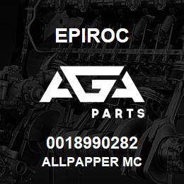 0018990282 Epiroc ALLPAPPER MC | AGA Parts