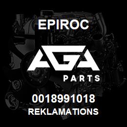 0018991018 Epiroc REKLAMATIONS | AGA Parts