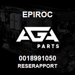 0018991050 Epiroc RESERAPPORT | AGA Parts