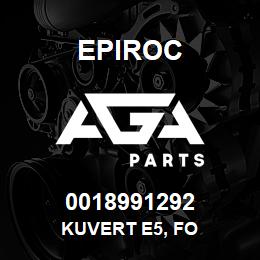 0018991292 Epiroc KUVERT E5, FO | AGA Parts