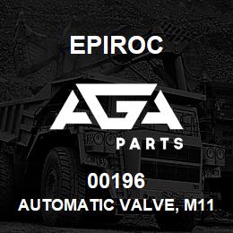 00196 Epiroc AUTOMATIC VALVE, M117,118,119 | AGA Parts