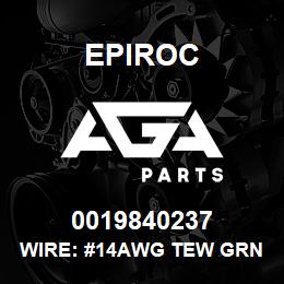 0019840237 Epiroc WIRE: #14AWG TEW GRN, 600 V. 90 C. | AGA Parts