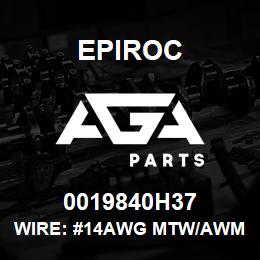 0019840H37 Epiroc WIRE: #14AWG MTW/AWM GREEN PV | AGA Parts