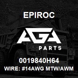 0019840H64 Epiroc WIRE: #14AWG MTW/AWM RED PVC | AGA Parts