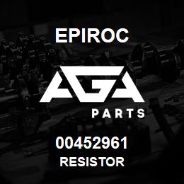 00452961 Epiroc RESISTOR | AGA Parts