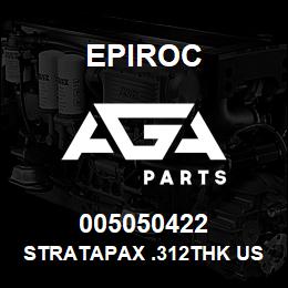 005050422 Epiroc STRATAPAX .312THK USED80 | AGA Parts