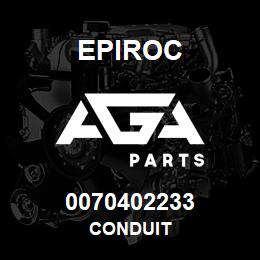 0070402233 Epiroc CONDUIT | AGA Parts