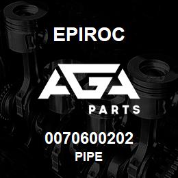 0070600202 Epiroc PIPE | AGA Parts