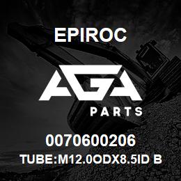 0070600206 Epiroc TUBE:M12.0ODX8.5ID BLACK | AGA Parts