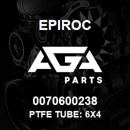 0070600238 Epiroc PTFE TUBE: 6X4 | AGA Parts