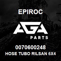 0070600248 Epiroc HOSE TUBO RILSAN 6X4 TRASP. | AGA Parts