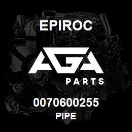 0070600255 Epiroc PIPE | AGA Parts