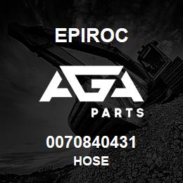 0070840431 Epiroc HOSE | AGA Parts