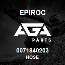 0071840203 Epiroc HOSE | AGA Parts