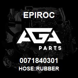 0071840301 Epiroc HOSE:RUBBER | AGA Parts