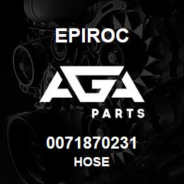 0071870231 Epiroc HOSE | AGA Parts