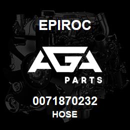 0071870232 Epiroc HOSE | AGA Parts